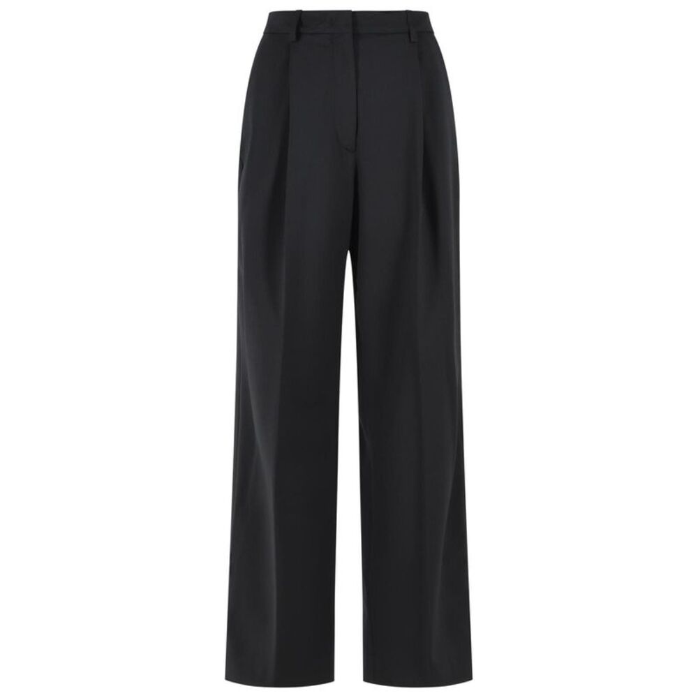 The Latest 'Axel' Black Virgin Wool Blend Pants Women